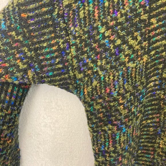 Vintage Concrete Mix Flecked Sweater Womens Medium 12-14 Pullover Rainbow Crew - Picture 9 of 16